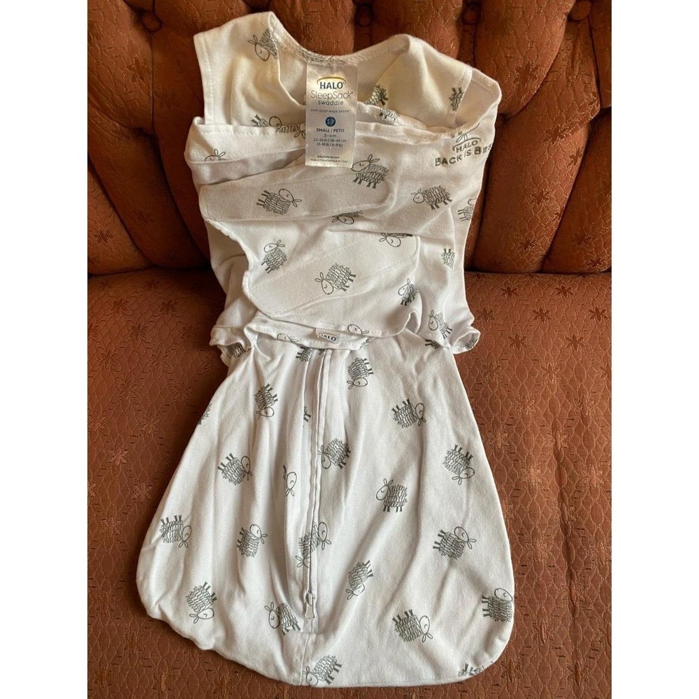 HALO SleepSack Swaddle Zipper  Unisex Gray Sheep 3-6 mo